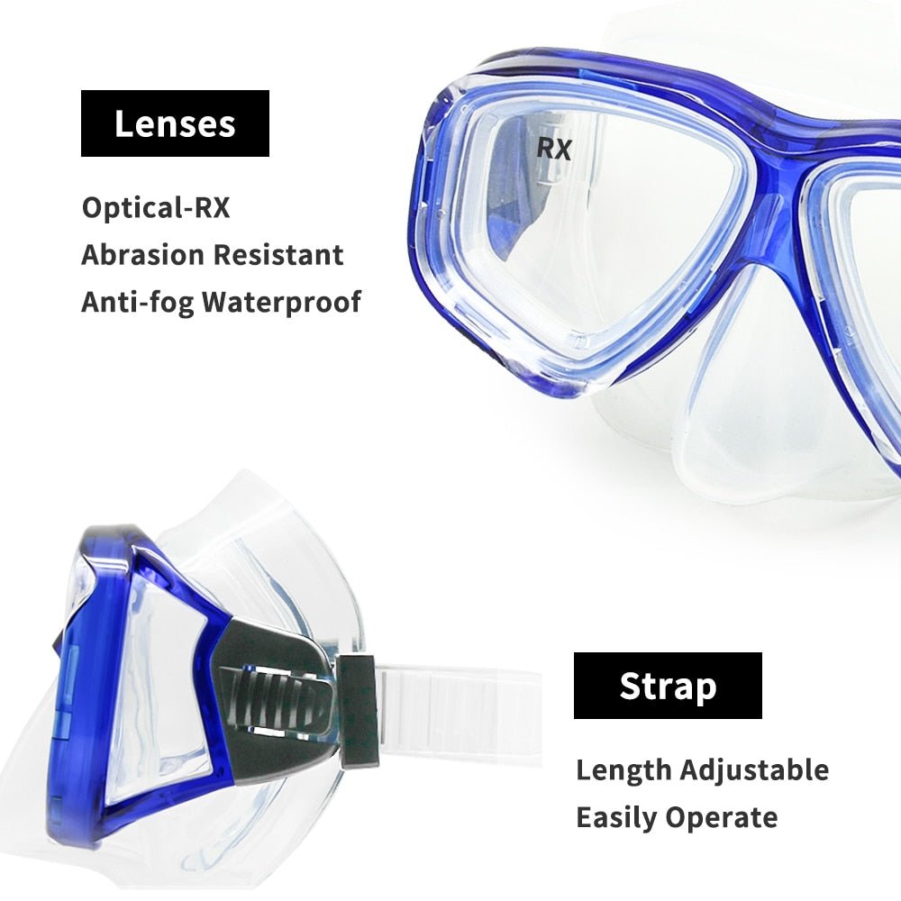 Diving Snorkel Mask with Prescription Lenses - Explore the Depths