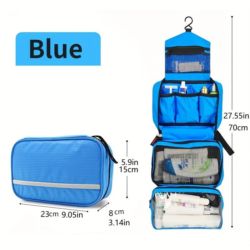 Compact Hanging Toiletry Organiser – Ideal Wash Bag for Travel & Camping