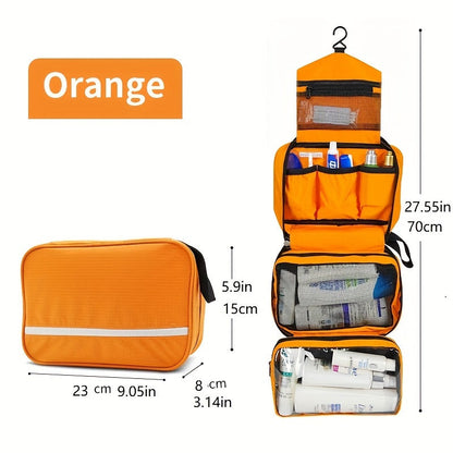 Compact Hanging Toiletry Organiser – Ideal Wash Bag for Travel & Camping