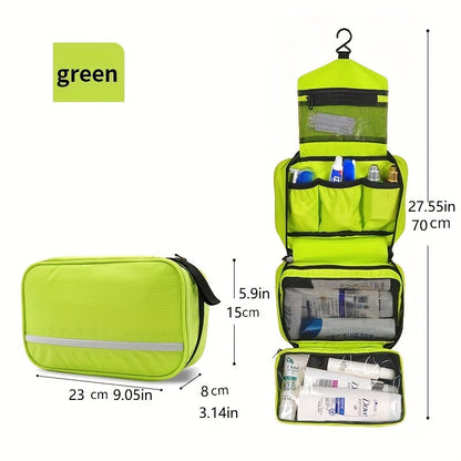 Compact Hanging Toiletry Organiser – Ideal Wash Bag for Travel & Camping