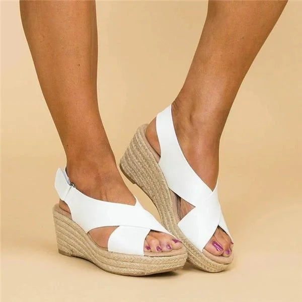 Orthopaedic Wedge Espadrilles for Women, Taupe, Comfortable Footwear, Casual Summer Shoes