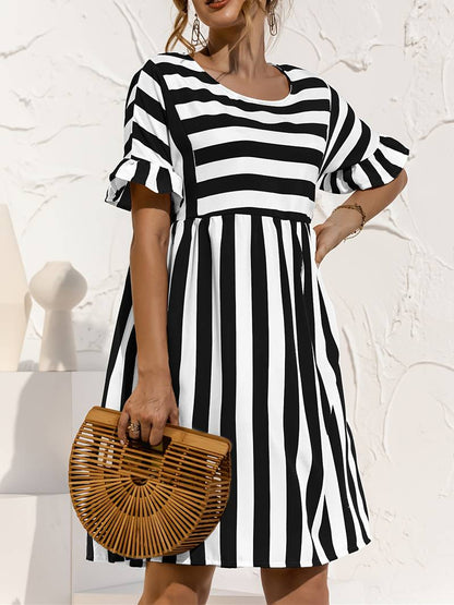 Dress Stripe™ | Women's Striped Short Dress | Lightweight Fabric, Casual Fit & Stylish Design