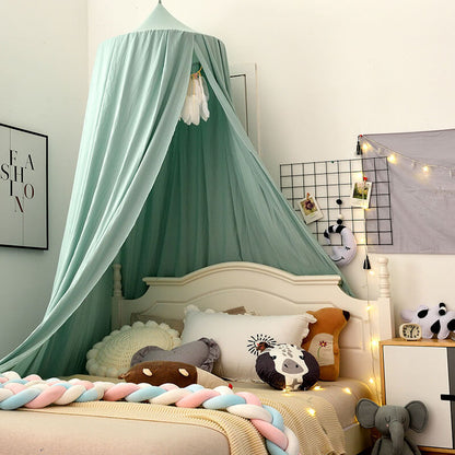 bed canopy-light green