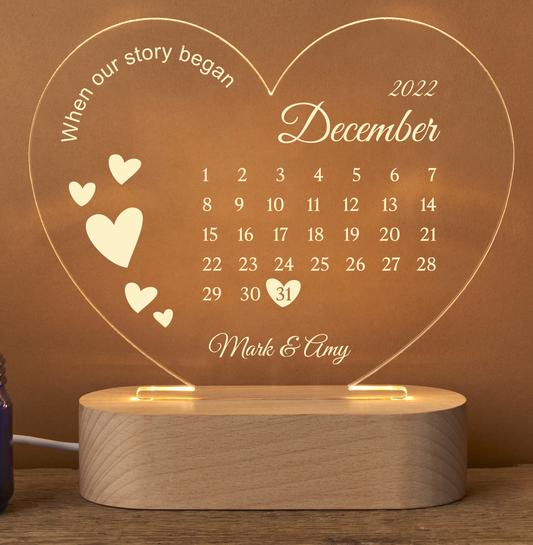 Romantic Heart Lamp – Perfect for Anniversary Gifts, Valentine’s Day, or Special Birthday Surprises
