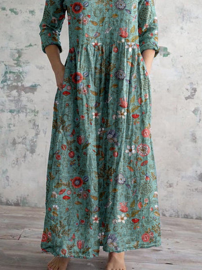 Floral Belle™ | Women's Tummy-Covering Floral Dress | Lightweight Fabric, Flattering A-Line Design & Comfortable Fit