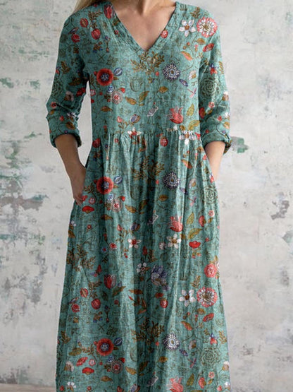 Floral Belle™ | Women's Tummy-Covering Floral Dress | Lightweight Fabric, Flattering A-Line Design & Comfortable Fit
