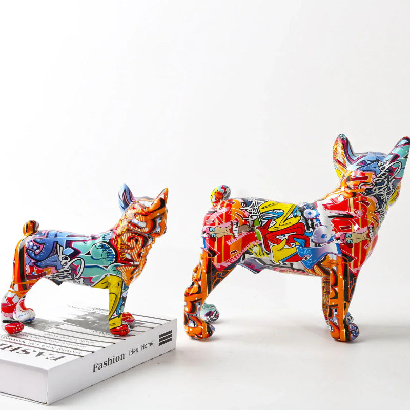 Elegant French Bulldog Statue - Sculpture for Unique Home Decoration