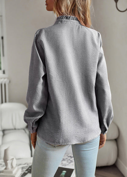 Ruffle Belle™ | Women's Ruffle Blouse | Striped Design, Lightweight Fabric & Flattering Fit