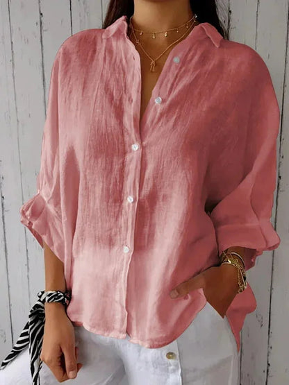 Linen Aura™ | Women's Linen Blouse | Lightweight, Breathable Fabric & Relaxed Fit