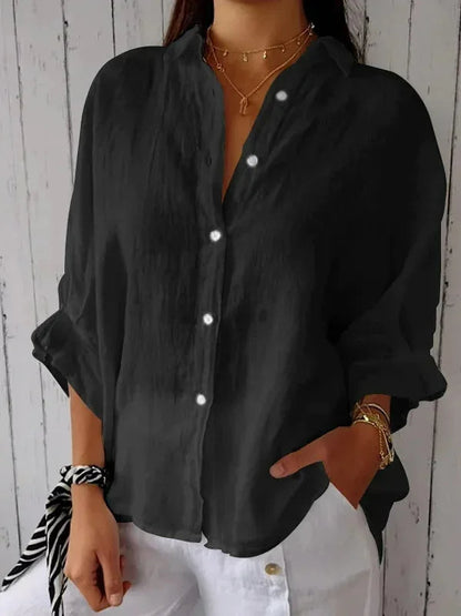 Linen Aura™ | Women's Linen Blouse | Lightweight, Breathable Fabric & Relaxed Fit