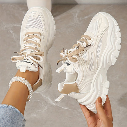 Solea Luxe™ | Women's Thick Sole Mesh Sneakers | Breathable Material, Lightweight Design & Comfortable Fit