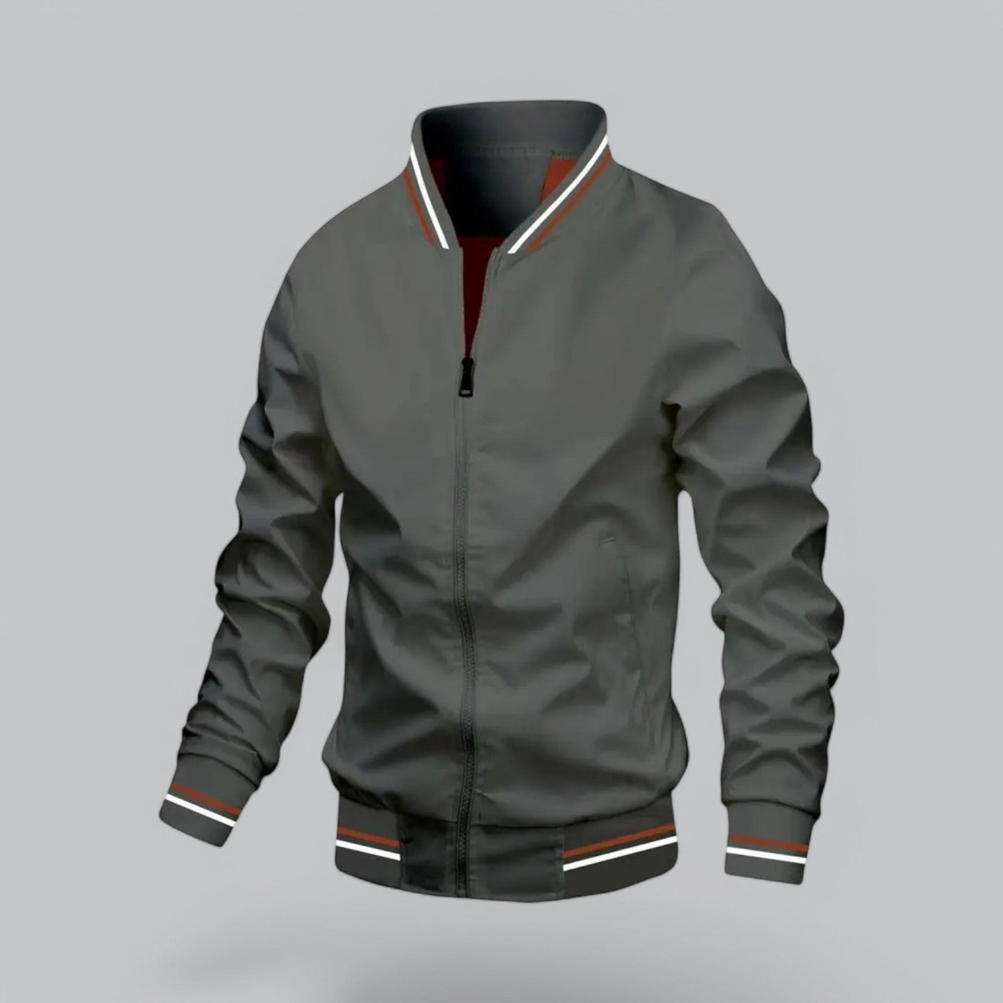 Men's Casual Windbreaker Harrington Bomber Jacket | Full-Zip, Lightweight, Water-Resistant Design