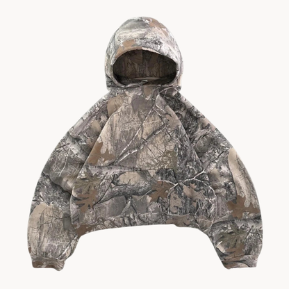 Drayven | Mens Camo Zip-Up Hoodie or Jumper with Camouflage Print – Urban Streetwear or Hunting Style Sweatshirt