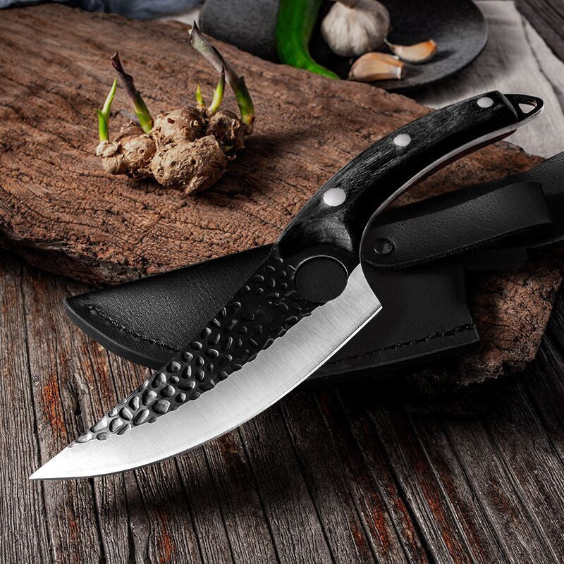 Japanese Kitchen Knife – Versatile Sharp Boning & Chef Knife with Leather Bag for Professional Use