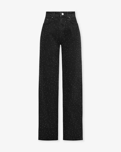 Denim Lira™ | Women's Straight-Leg Jeans | Regular Waist, Embellished Stripe Detail, Classic Fit