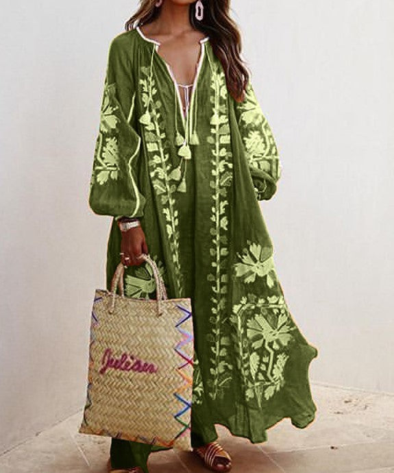 Vintage Aura™ | Oversized Vintage Print Dress | Soft Cotton, Bohemian Style, Relaxed Fit for Effortless Fashion