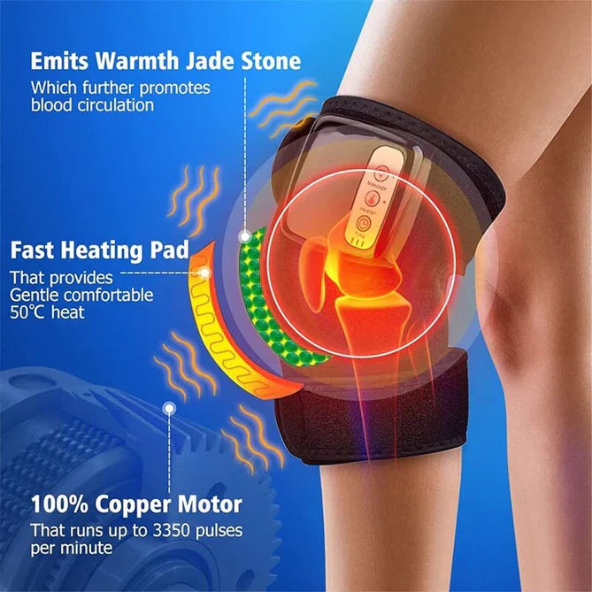 Rechargeable Heated Knee Massager for Arthritis & Pain Relief