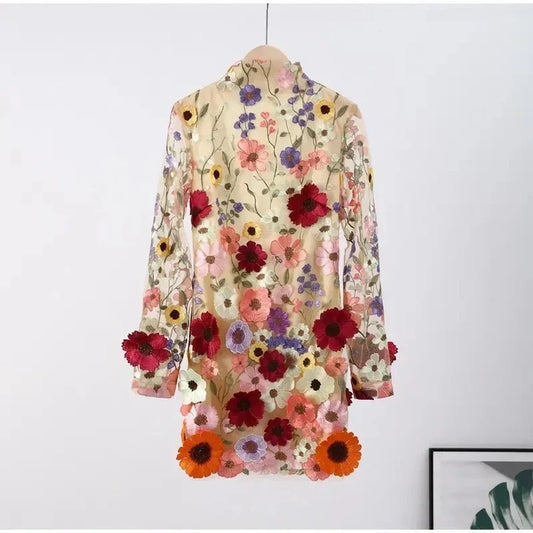 B&S | Unique Handmade Floral Dress – Artisanal Craftsmanship & Perfect Fit for Women
