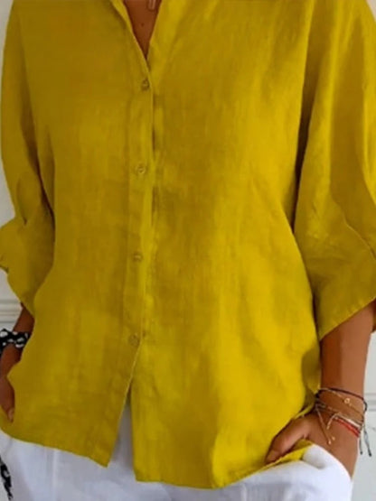 Linen Aura™ | Women's Linen Blouse | Lightweight, Breathable Fabric & Relaxed Fit