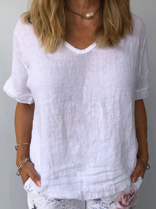 Linen Aura™ | Women's Cotton Linen Casual Top | Breathable Fabric, Relaxed Fit & Stylish Design