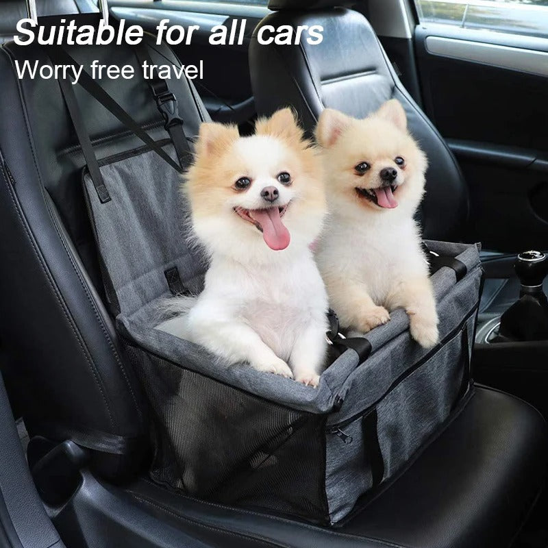 Large Dog Car Seat with Two Safety Buckles | Comfortable Travel Bed for Dogs