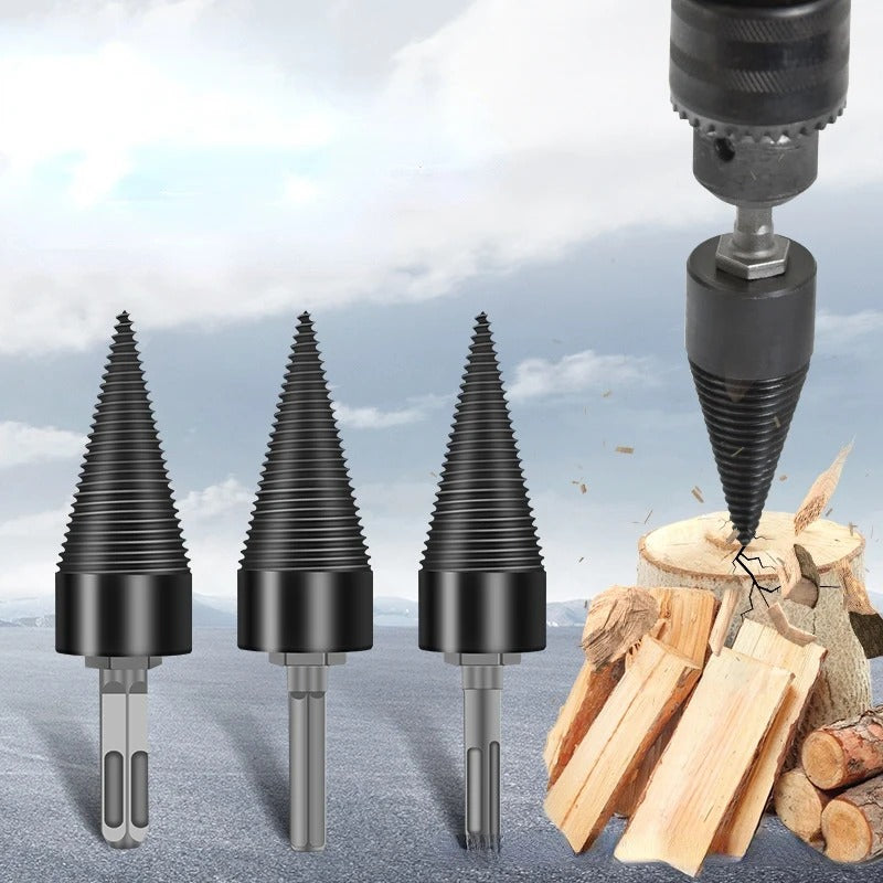 Wood Splitting Drill Bit | Fast Firewood Splitting Solution