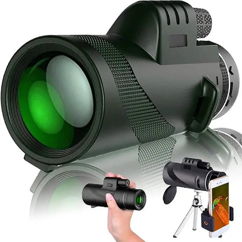 Monocular Telescope - High Power with Smartphone Connector and Tripod Kit