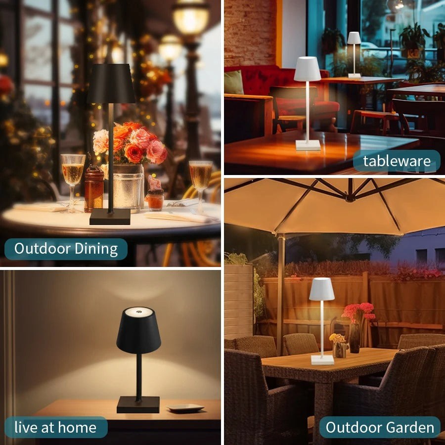 Modern Rechargeable Cordless LED Table Lamp - Portable & Battery Operated for Indoor and Outdoor Use