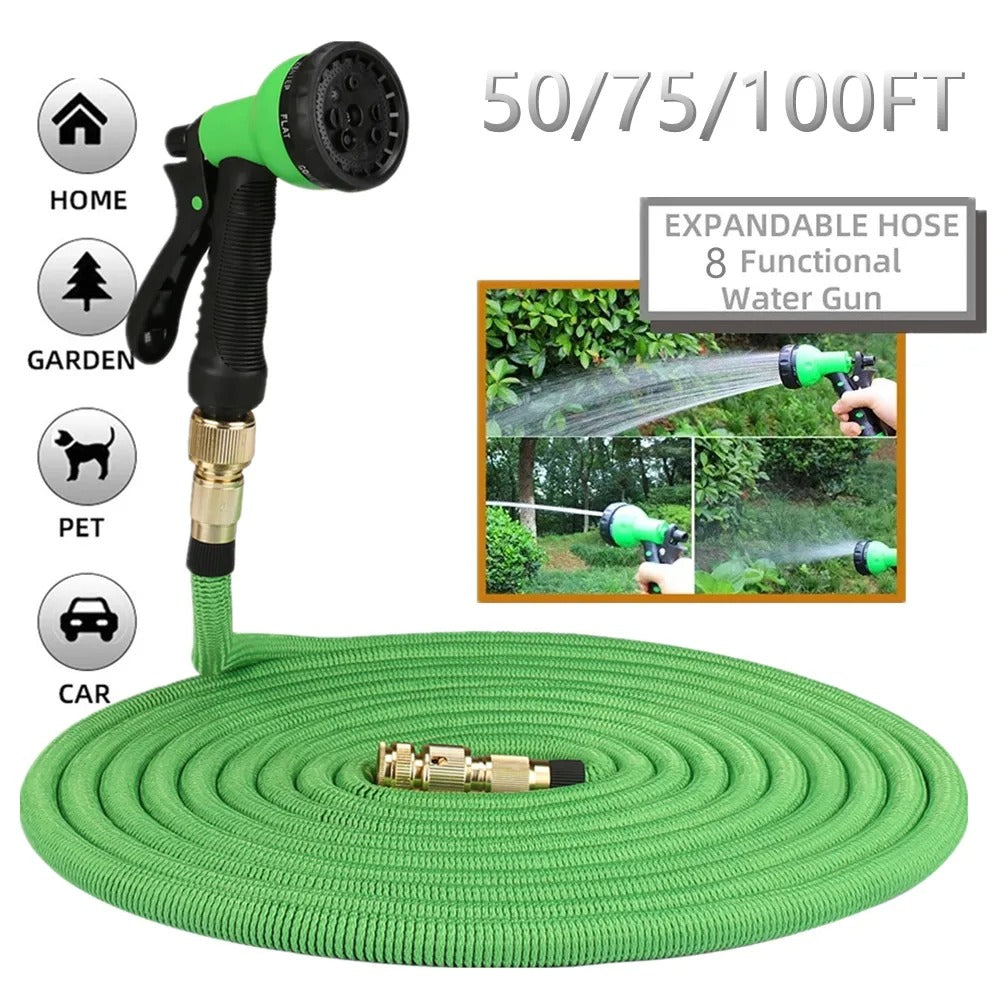 Expandable Gardening Hose - Durable Water Hose for Lawn & Garden