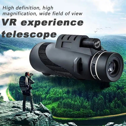 Monocular Telescope - High Power with Smartphone Connector and Tripod Kit