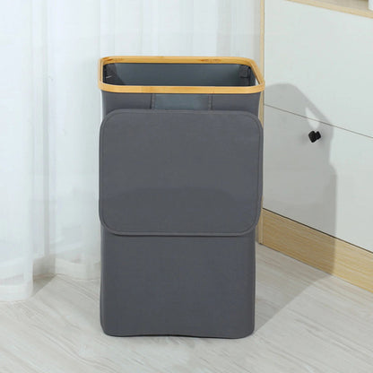 Extra Large Black Laundry Basket with Lid - 110L Dirty Laundry Hamper for Washing Clothes