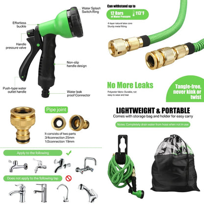 Expandable Gardening Hose - Durable Water Hose for Lawn & Garden