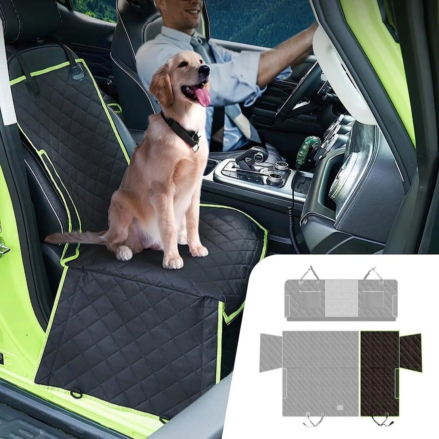 Backseat Protector for Pets | Waterproof Dog Car Seat Cover