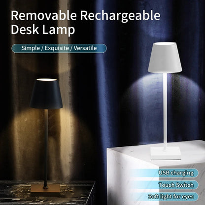 Modern Rechargeable Cordless LED Table Lamp - Portable & Battery Operated for Indoor and Outdoor Use