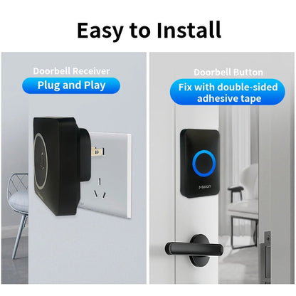 Waterproof Wireless Doorbell - Easy Setup with Long Range Chime