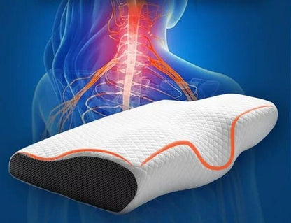 Orthopedic Memory Foam Pillow - Contoured Neck Support for Cervical Pain and Snoring Relief