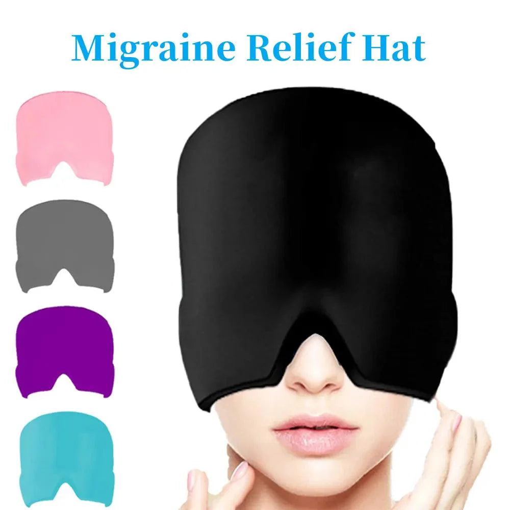 Migraine Relief Hat: Gel Hot Cold Therapy Ice Cap for Headache and Migraine Relief