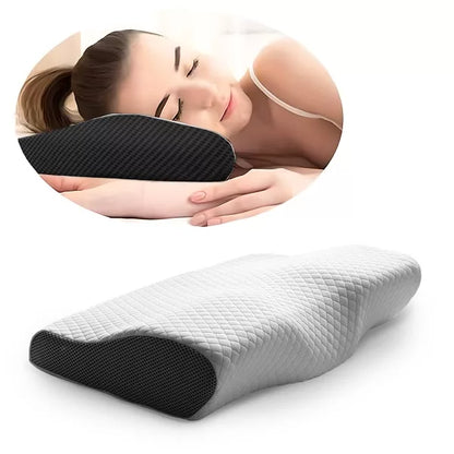 Orthopedic Memory Foam Pillow - Contoured Neck Support for Cervical Pain and Snoring Relief