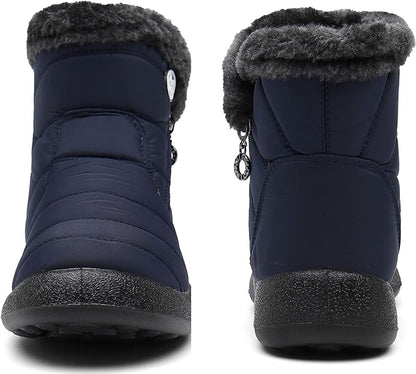 Ladies Thermal Wellington Boots with Fleece Lining – Non-Slip Sole for Cold Weather & Outdoor Activities"