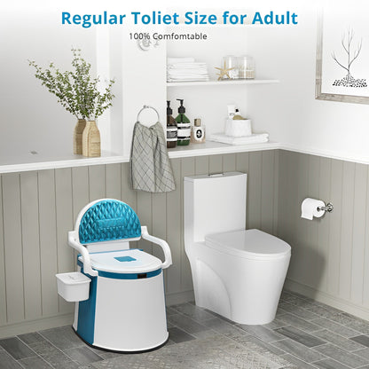 Portable Toilet for Adults & Elderly – Folding Commode for Indoor & Outdoor Use with Easy Clean Design