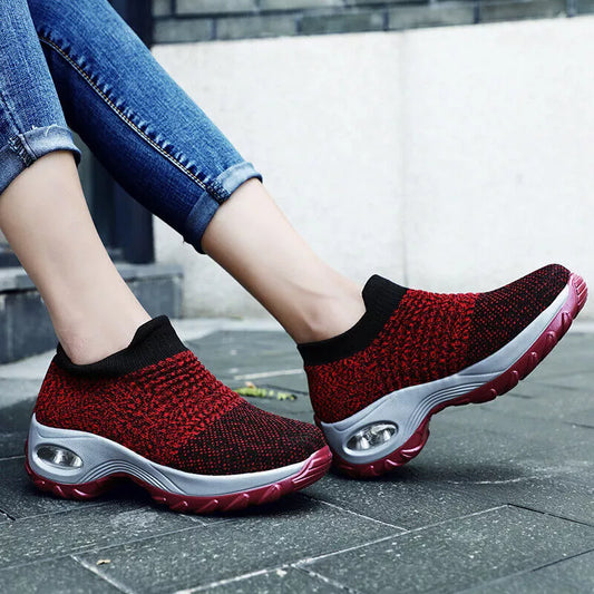 Women's Slip-On Orthopedic Trainers | Air Cushion Comfort, Breathable Mesh & Non-Slip Sole for All-Day Wear