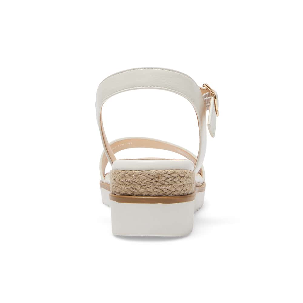 Verona Luxe™ | Women's White Smooth Wedge Sandals | Stylish Design, Comfortable Fit, and Durable Material