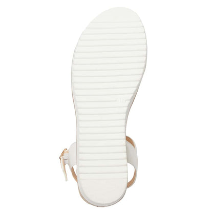 Verona Luxe™ | Women's White Smooth Wedge Sandals | Stylish Design, Comfortable Fit, and Durable Material