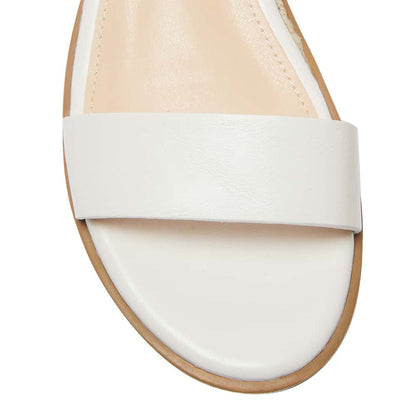 Verona Luxe™ | Women's White Smooth Wedge Sandals | Stylish Design, Comfortable Fit, and Durable Material