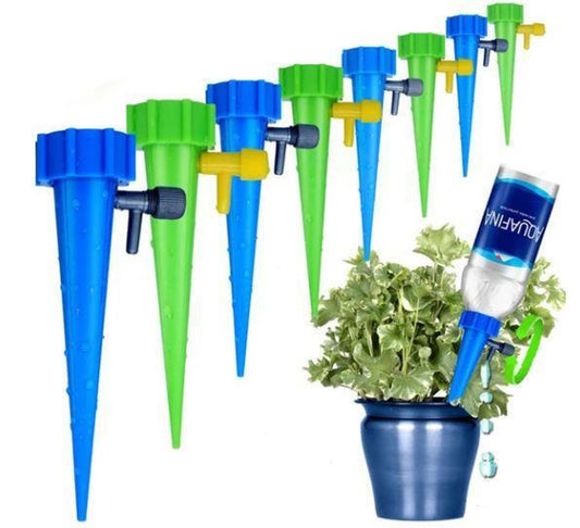 Self-Watering Plant Spikes - 12 Pack Automatic Watering Devices for Potted Plants & Indoor Gardening