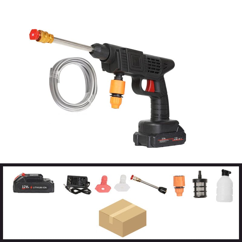 Portable Jet Washer: Cordless High-Pressure Spray Water Gun Set with Tool Box