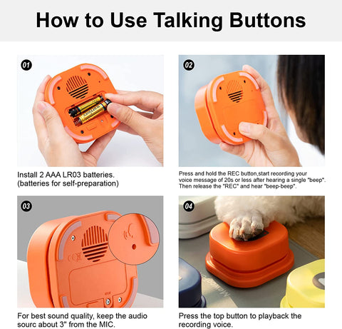 Dog Talking Buttons - Interactive Toys for Dogs to Communicate