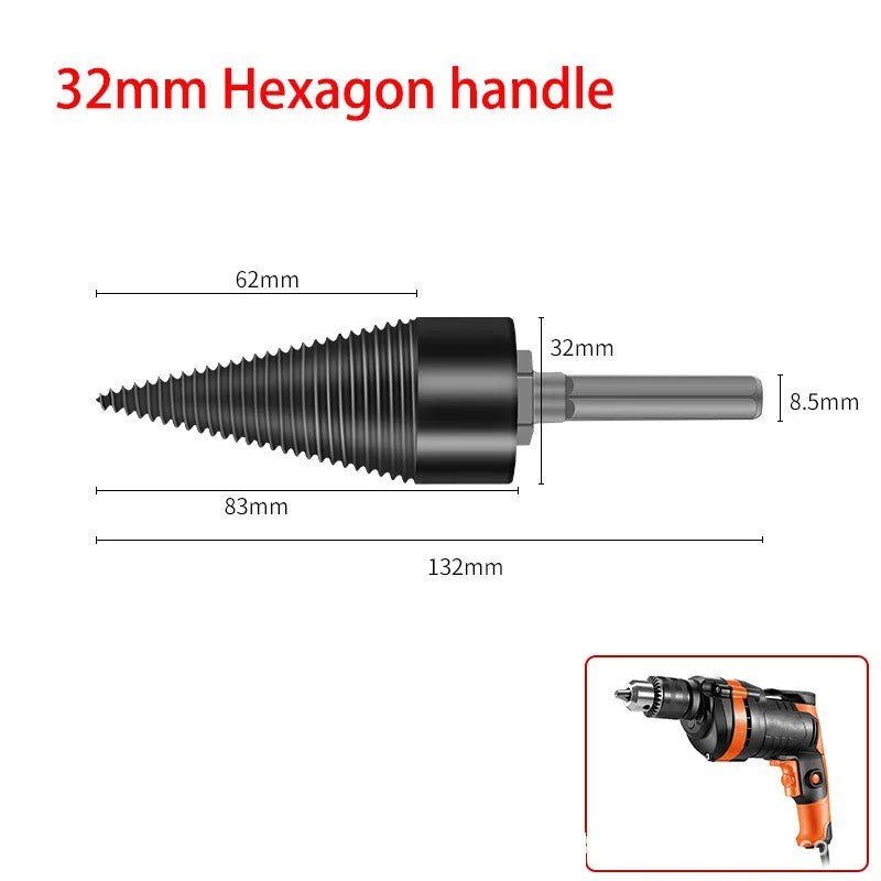 Wood Splitting Drill Bit | Fast Firewood Splitting Solution