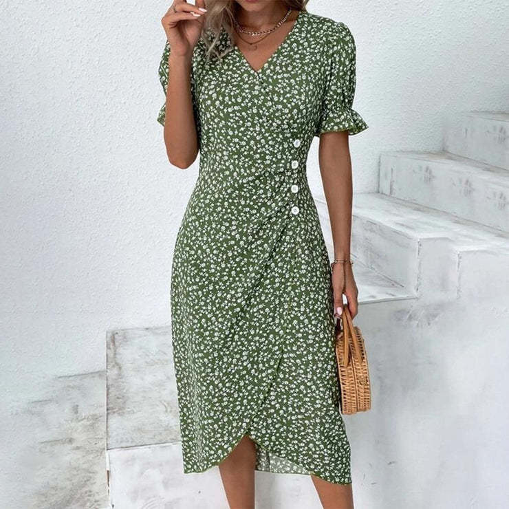 Summer Breeze™ | Women's Summer Dress | Lightweight Cotton, Floral Print, Sleeveless Design & Relaxed Fit