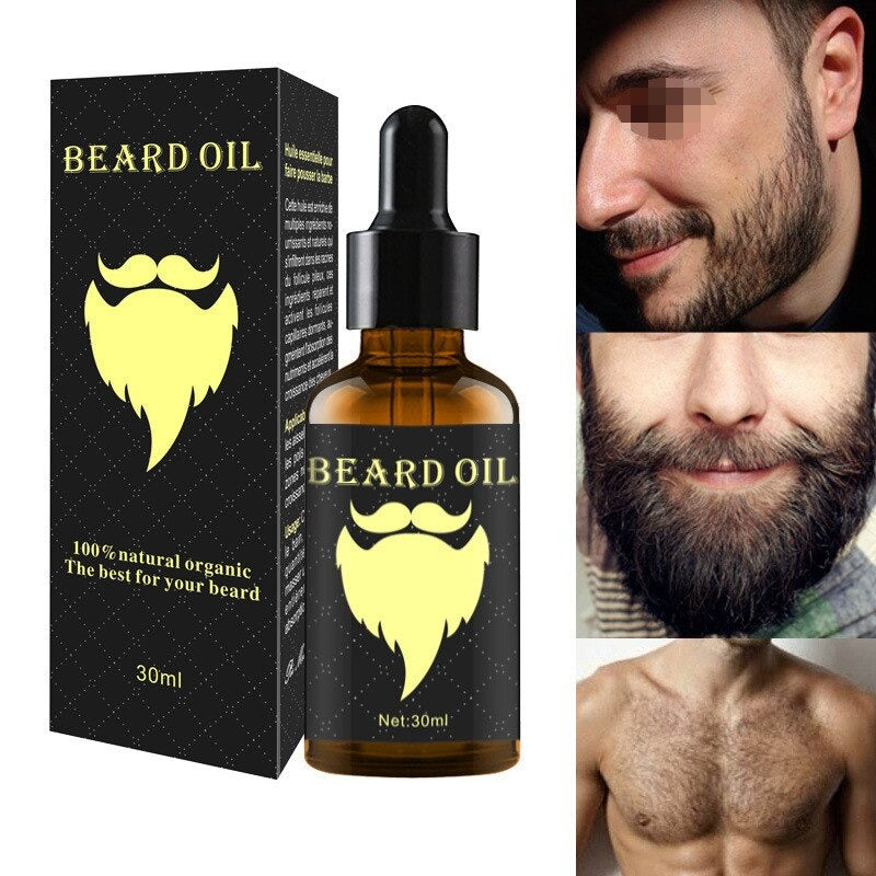 100% Natural 30ML Accelerate Facial Hair Grow Beard Shaving Growth Oil